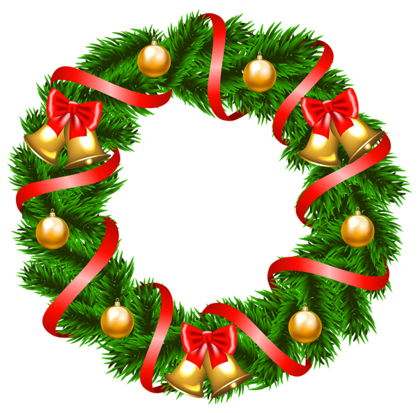 This png image - Decorative Christmas Wreath PNG Clipart Image, is available for free download
