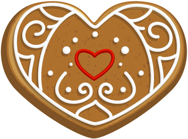This png image - Gingerbread Heart Cookie PNG Clip Art, is available for free download