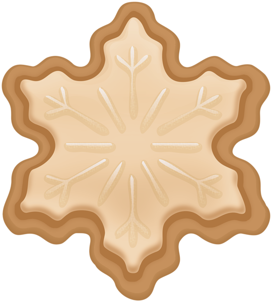 This png image - Gingerbread Snowflake Cookie Clipart, is available for free download