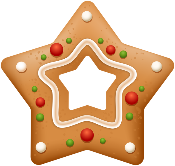 This png image - Gingerbread Star Cookie Clip Art, is available for free download