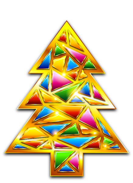 This png image - Gold Christmas Mosaic Tree Transparent PNG Clipart, is available for free download