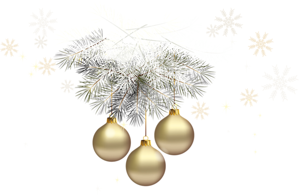 This png image - Gold Transparent Christmas Balls with Silver Pine PNG Clipart, is available for free download