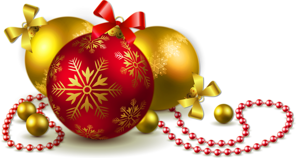 This png image - Gold and Red Transparent Christmas Balls PNG Clipart, is available for free download
