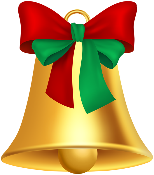 This png image - Golden Bell with Bow Christmas PNG Clipart, is available for free download
