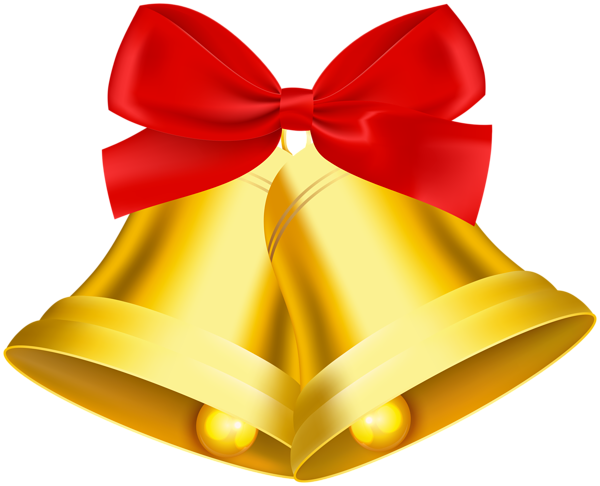 This png image - Golden Bells with Bow Christmas PNG Clipart, is available for free download