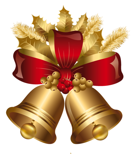 This png image - Golden and Red Christmas Bells PNG Clipart, is available for free download