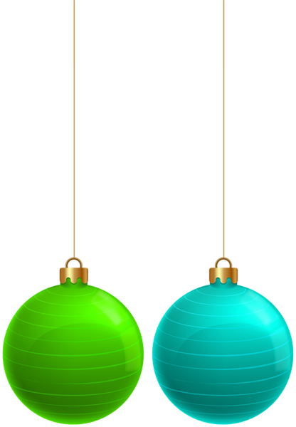 This png image - Green Blue Christmas Balls PNG Clipart, is available for free download