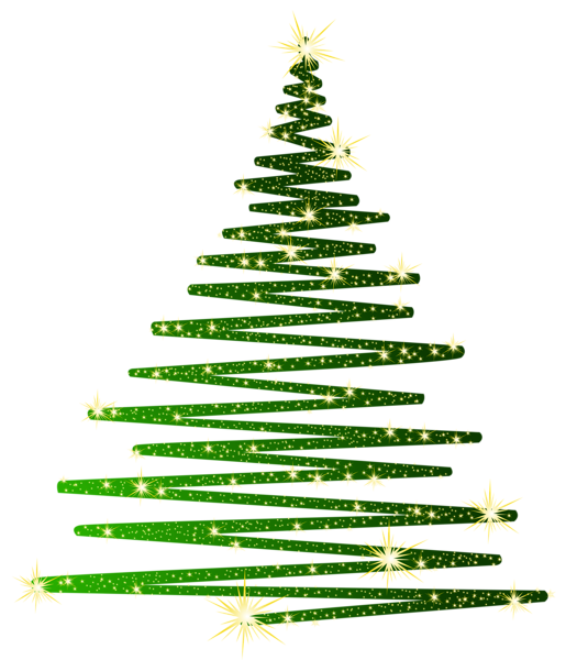 This png image - Green Christmas Shining Tree PNG Clipart, is available for free download