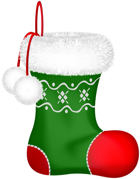 This png image - Green Christmas Stocking Transparent Clipart, is available for free download