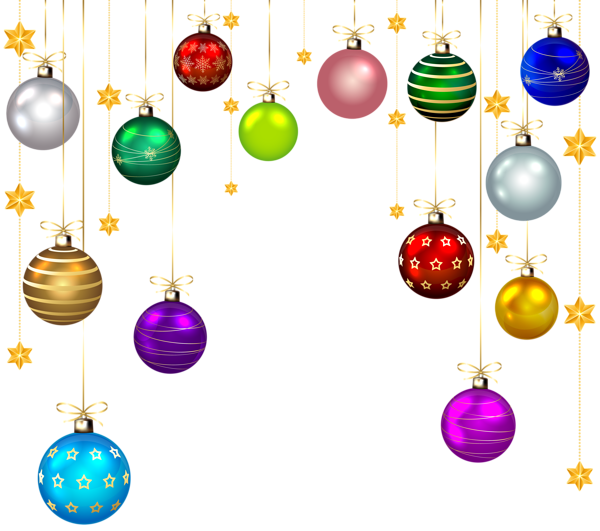 This png image - Hanging Christmas Balls Decor PNG Clip Art Image, is available for free download