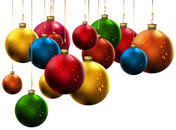 This png image - Hanging Christmas Balls PNG Clip-Art Image, is available for free download