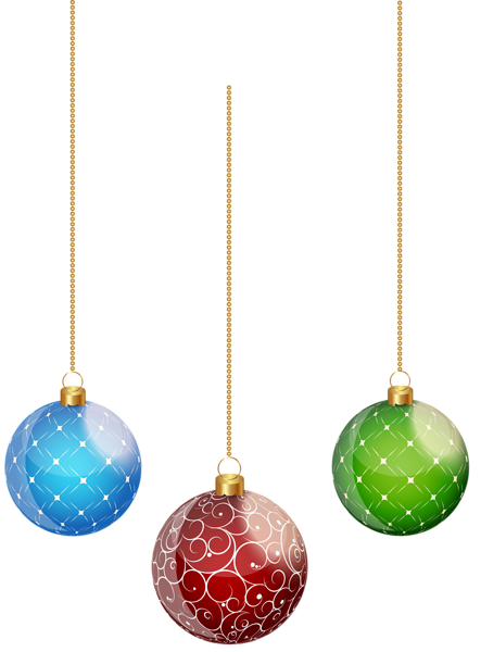 Hanging Christmas Balls Transparent PNG Clip Art | Gallery Yopriceville ...