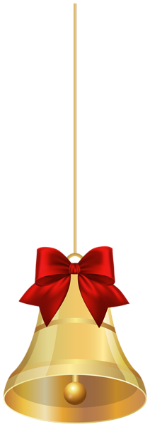 This png image - Hanging Christmas Bell Clip Art Image, is available for free download