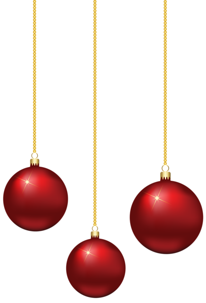 This png image - Hanging Elegant RedChristmas Balls PNG Clip Art Image, is available for free download