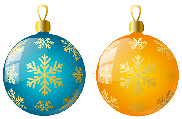 This png image - Large Size Transparent Yellow and Blue Christmas Ball Ornaments, is available for free download