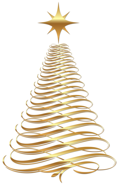This png image - Large Transparent Christmas Gold Tree Clipart, is available for free download