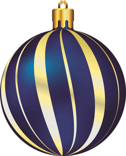 This png image - Large Transparent Christmas Gold and Blue Ornament, is available for free download