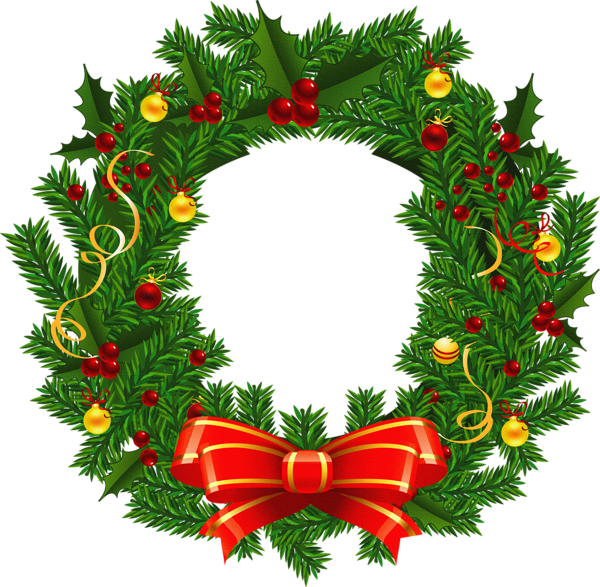 Large Transparent Christmas Wreath PNG Picture | Gallery Yopriceville ...