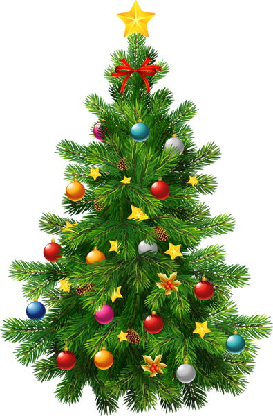 This png image - Large Transparent Deco Christmas Tree Clipart, is available for free download