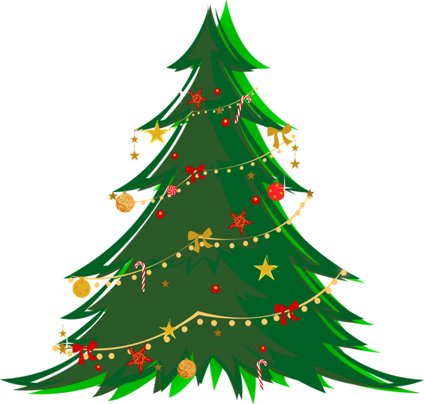 This png image - Large Transparent Green Christmas Tree with Ornaments PNG Clipart, is available for free download