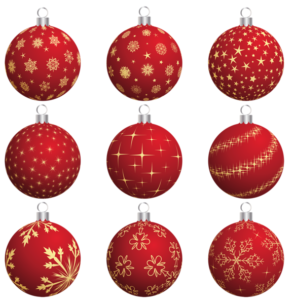 This png image - Large Transparent Red Christmas Balls Collection PNG Clipart, is available for free download
