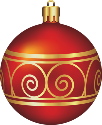 This png image - Large Transparent Red and Gold Christmas Ball, is available for free download