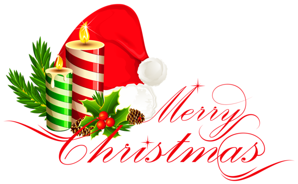 This png image - Merry Christmas Deco with Santa Hat, is available for free download