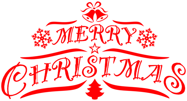 This png image - Merry Christmas Text Red PNG Clipart, is available for free download