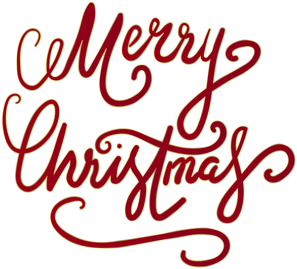 This png image - Merry Christmas Text Red Transparent Clipart, is available for free download
