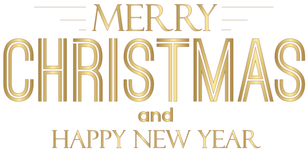 This png image - Merry Christmas and Happy New Year Text PNG Clip Art, is available for free download
