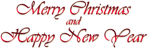 This png image - Merry Christmas and Happy New Year Text PNG Clipart, is available for free download