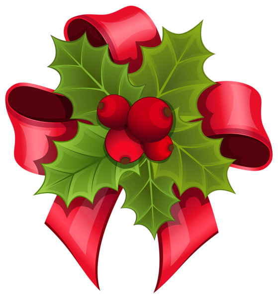 This png image - Mistletoe with Red Bow PNG Clipart Image, is available for free download