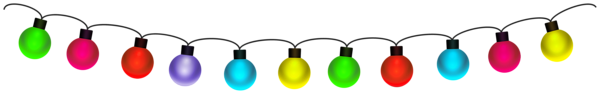 This png image - Multicolour Christmas Lights Transparent Clipart, is available for free download