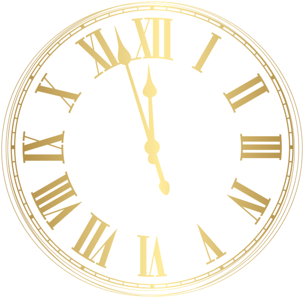 This png image - New Year Clock PNG Clip Art Image, is available for free download