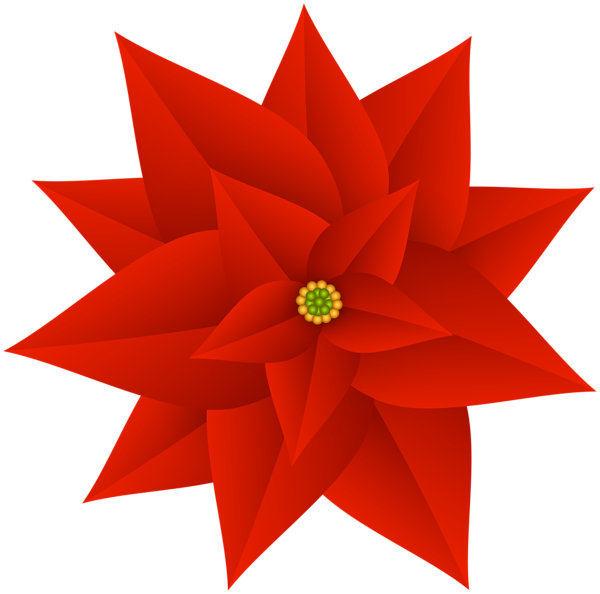 This png image - Poinsettia Christmas Red PNG Clipart, is available for free download
