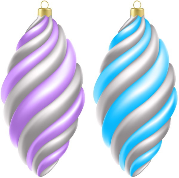 This png image - Purple Blue Christmas Ornaments PNG Clipart, is available for free download
