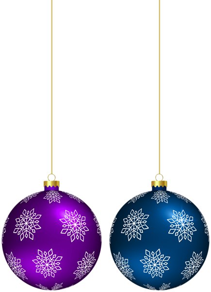 This png image - Purple Blue Xmas Balls PNG Clipart, is available for free download