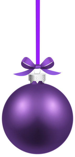 This png image - Purple Christmas Hanging Ball PNG Clipart Image, is available for free download