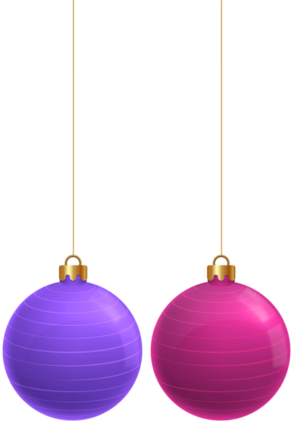 This png image - Purple Pink Christmas Balls PNG Clipart, is available for free download