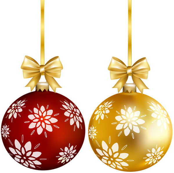 This png image - Red Gold Christmas Ball PNG Transparent Clip Art, is available for free download