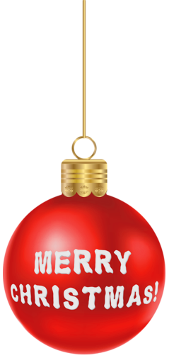This png image - Red Merry Christmas Ball, is available for free download