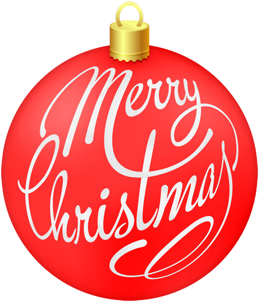 This png image - Red Merry Christmas Ornament Clip Art Image, is available for free download