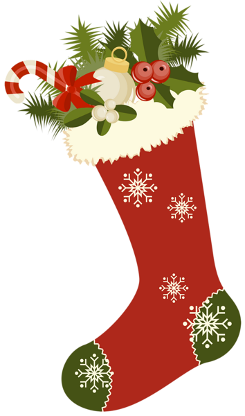 Red Retro Christmas Stocking PNG Picture Clipart | Gallery Yopriceville ...