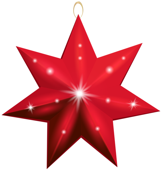 This png image - Red Star Christmas Ornament PNG Clipart, is available for free download