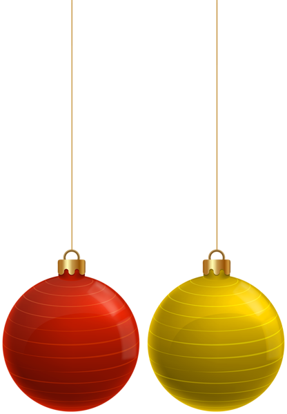 This png image - Red Yellow Christmas Balls PNG Clipart, is available for free download