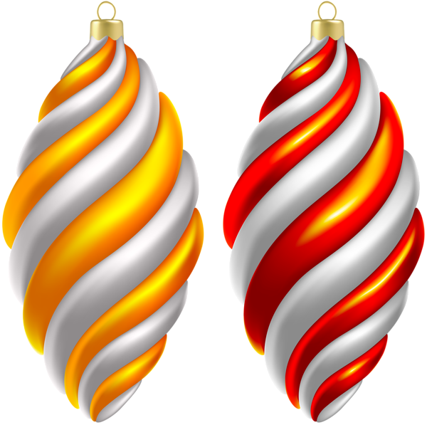 This png image - Red Yellow Christmas Ornaments PNG Clipart, is available for free download