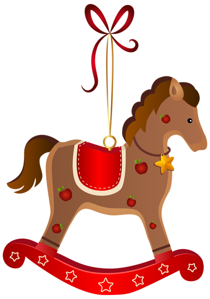 This png image - Rocking Horse Christmas Ornament Transparent PNG Clip Art Image, is available for free download