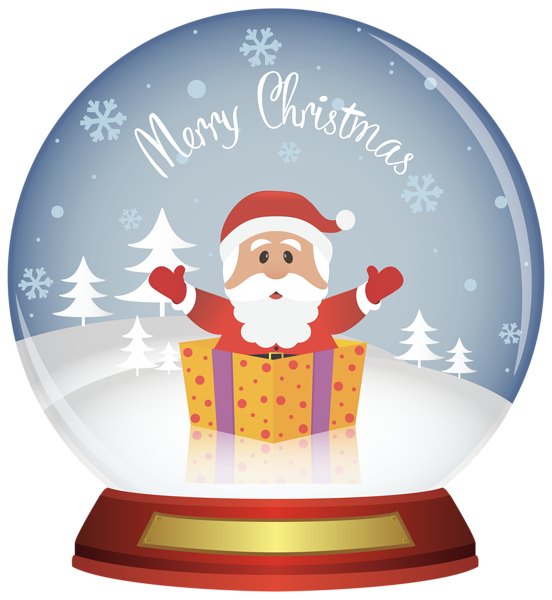 This png image - Santa Christmas Snowglobe PNG Clipart Image, is available for free download