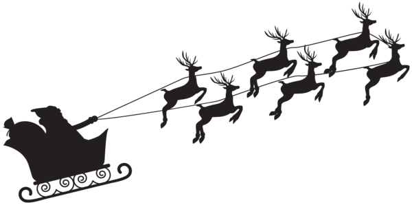 This png image - Santa Claus Silhouette PNG Clip Art, is available for free download