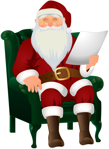 This png image - Santa Claus Sitting PNG Clip Art Image, is available for free download